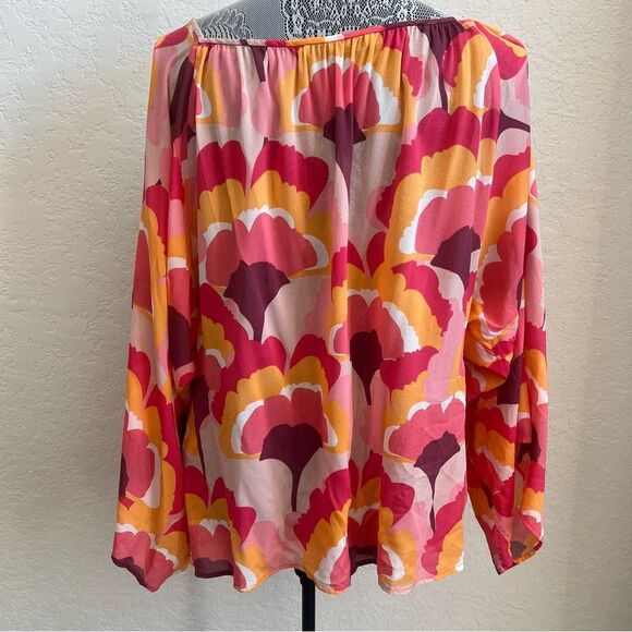 Trina Turk Silk Blend Blouse Women’s Small - Picture 7 of 12